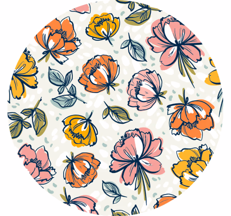 Sous verre moderne style imprimé botanique - TenStickers