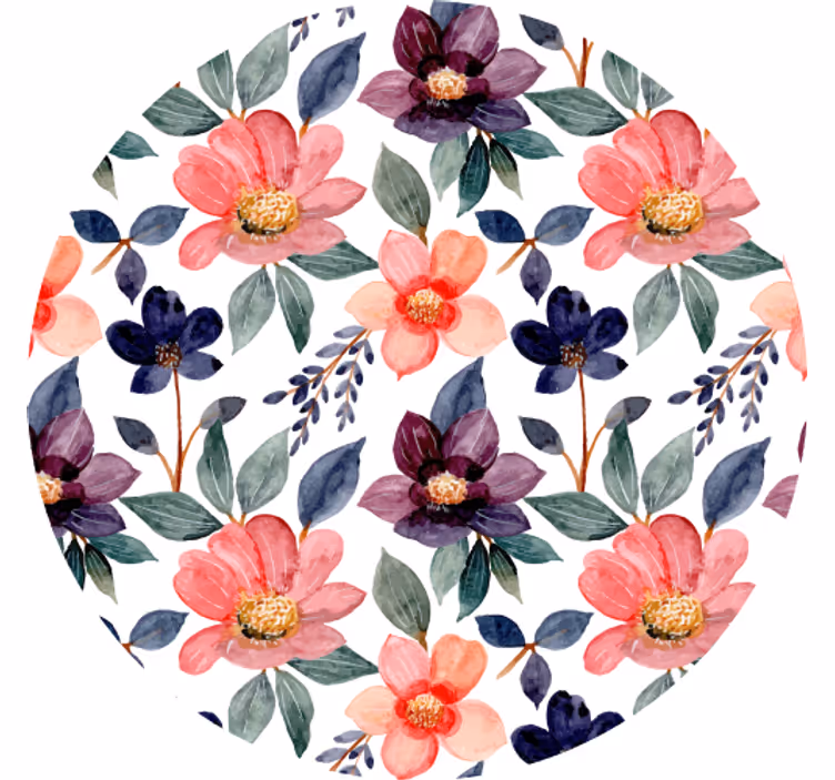 Sous verre bière motif floral éclaboussure - TenStickers