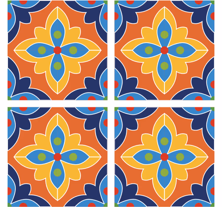Sous verre illustration florale vibrante - TenStickers