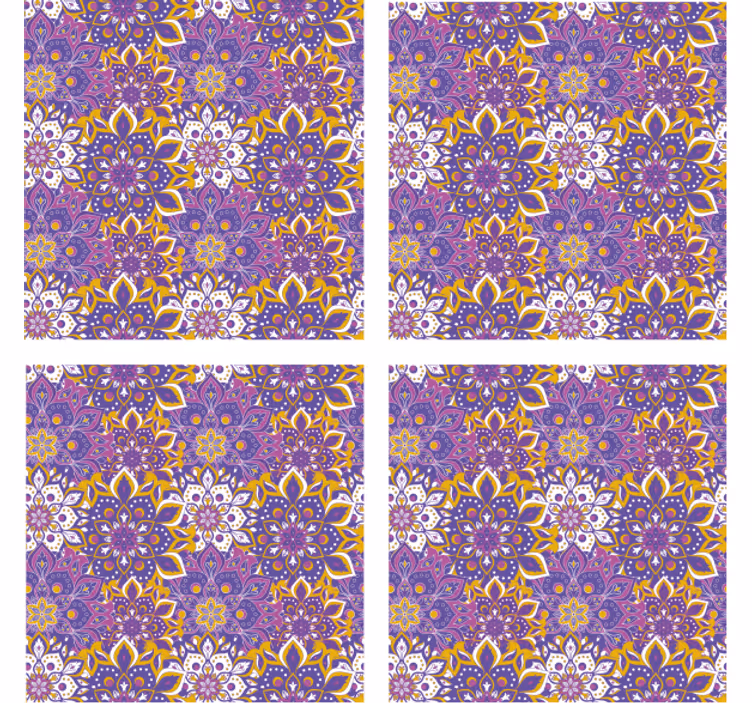 Sous verre Élément botanique élaboré - TenStickers