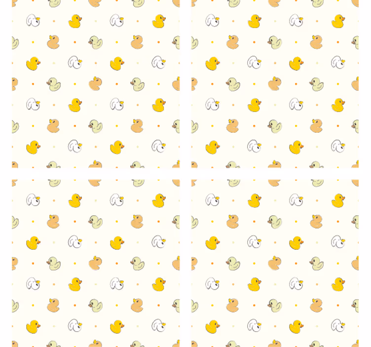 Sous verre moderne motif canard en caoutchouc charmant - TenStickers