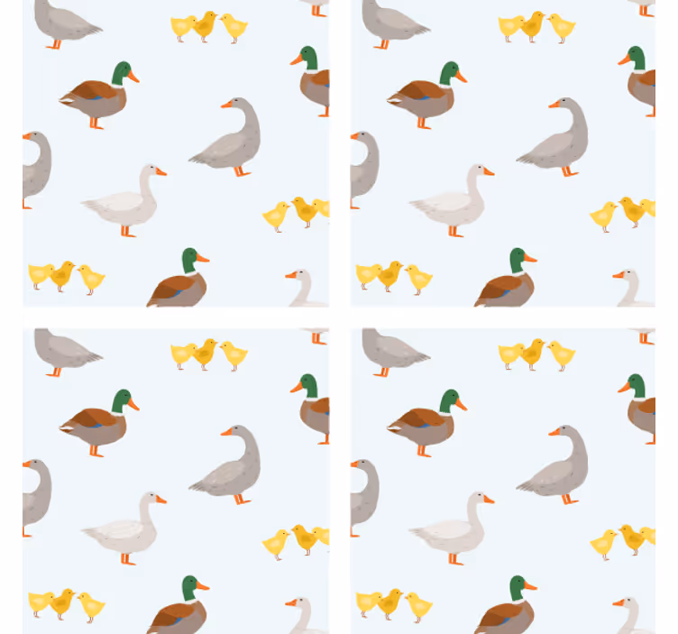Sous verre personnalisable motifs de canards fantaisistes - TenStickers