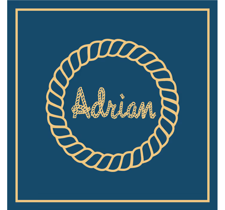Sous verre personnalisable monogramme en corde - TenStickers
