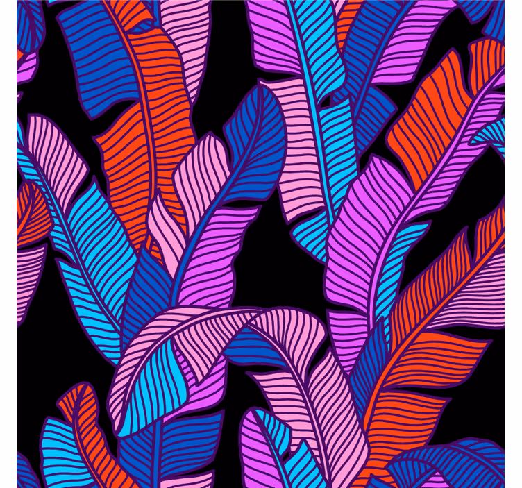 Sous verre motifs de feuilles vibrants - TenStickers