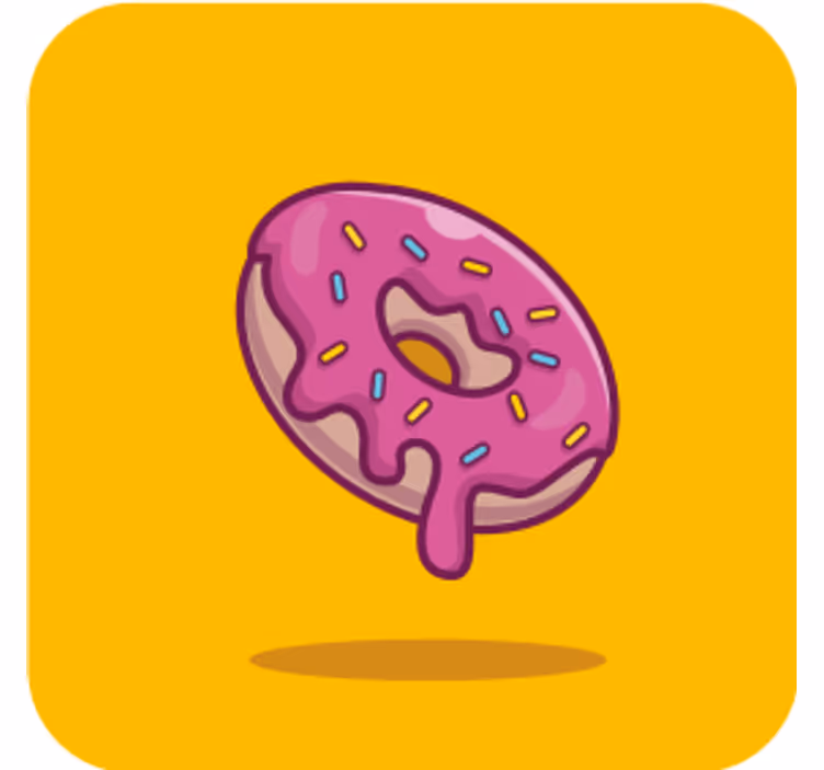 Sous verre bière pâtisserie glacée rose - TenStickers
