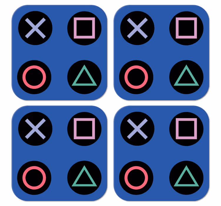 Sous-verre geek style motifs de PlayStation - TenStickers