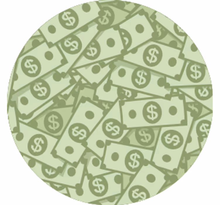 Sous verre moderne motif graphique de billets - TenStickers