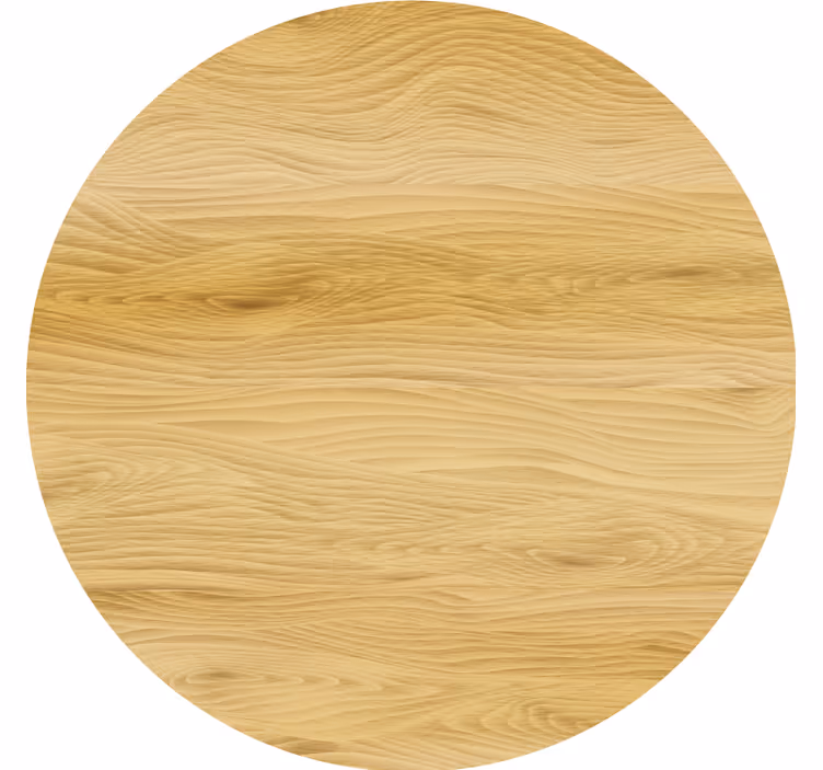 Sous verre surface circulaire en bois naturel - TenStickers