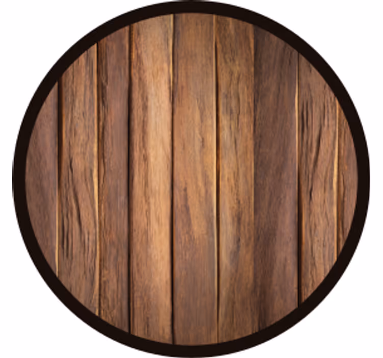 Sous verre bière texture bois circulaire - TenStickers