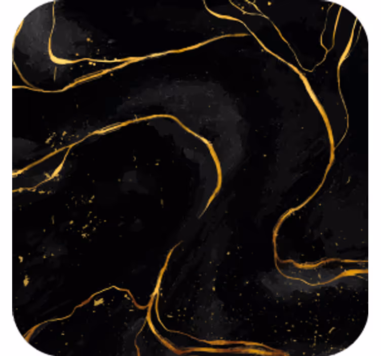 Sous verre tourbillon noir et or - TenStickers