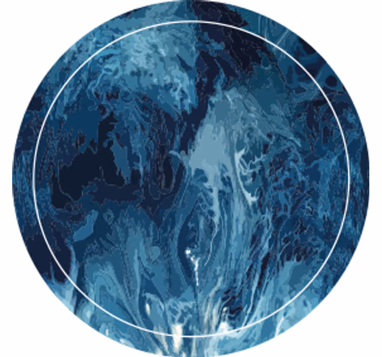Sous verre motif abstrait bleu en spirale - TenStickers
