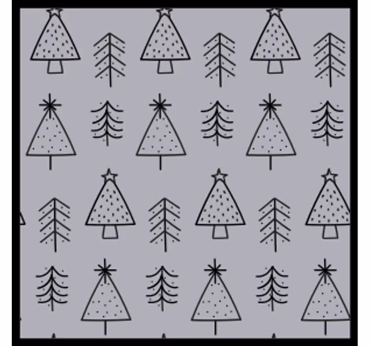 Sous verre noël motifs d'arbres stylisés - TenStickers