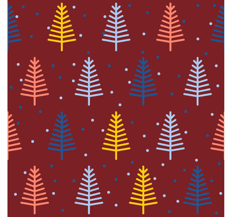 Sous verre noël motif d'arbre coloré - TenStickers