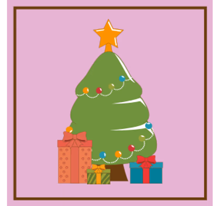 Sous verre noël cadeaux décoratifs de noël - TenStickers