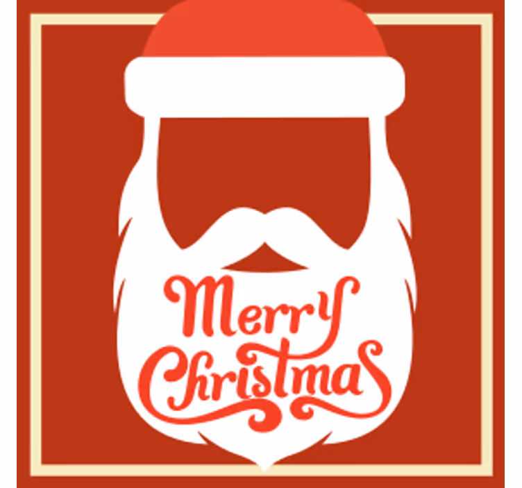 Sous verre noël illustration du père noël - TenStickers