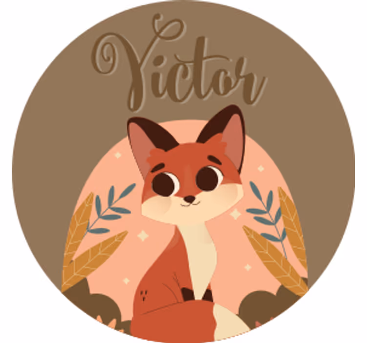 Sous verre personnalisable renard mignon - TenStickers