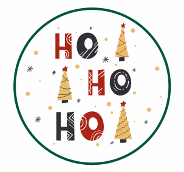 Sous verre noël arbres de fête festifs - TenStickers