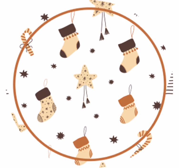 Sous verre noël chaussettes de fête - TenStickers