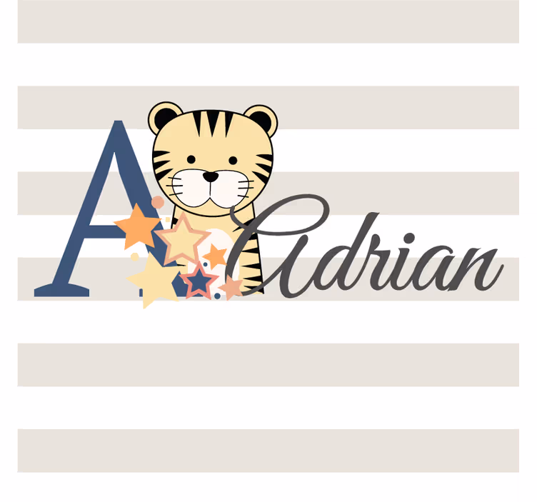 Sous verre personnalisable illustration de tigre fantaisie - TenStickers