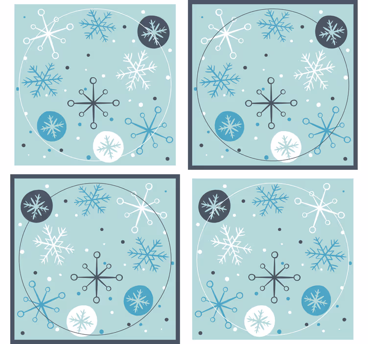 Sous verre noël collection motifs flocons - TenStickers