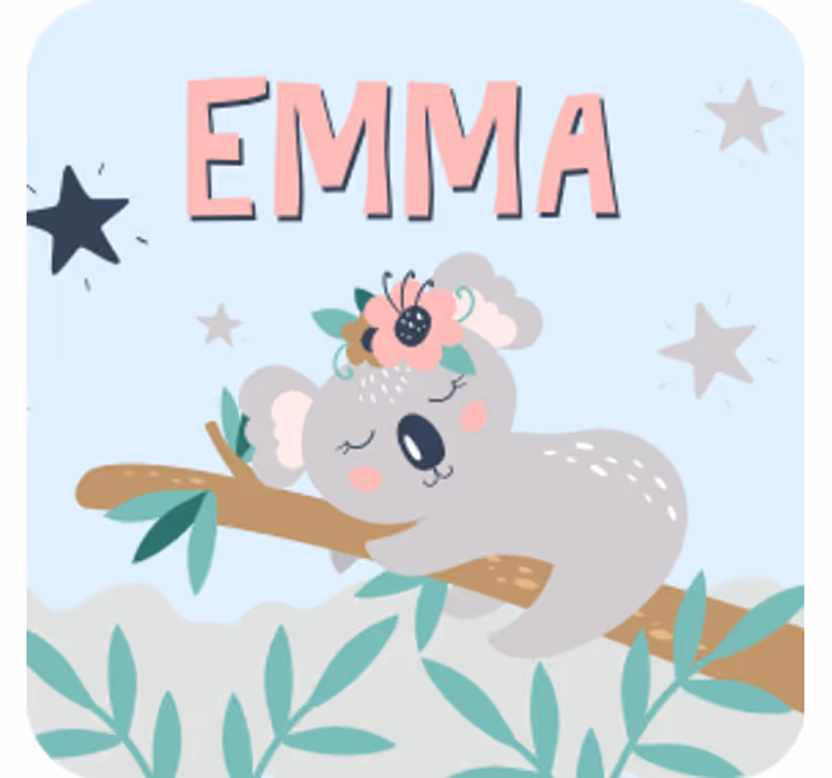 Sous verre personnalisable illustration de koala mignon - TenStickers