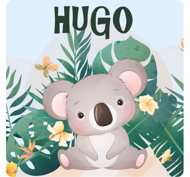Sous verre personnalisable art de koala adorable - TenStickers