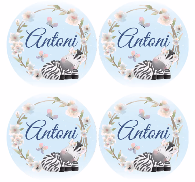 Sous verre personnalisable illustration zèbre personnalisée - TenStickers