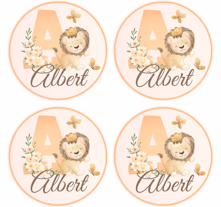 Sous verre personnalisable design de lion fantaisiste - TenStickers