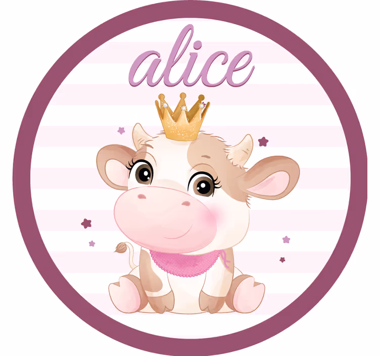 Sous verre personnalisable vache adorable - TenStickers