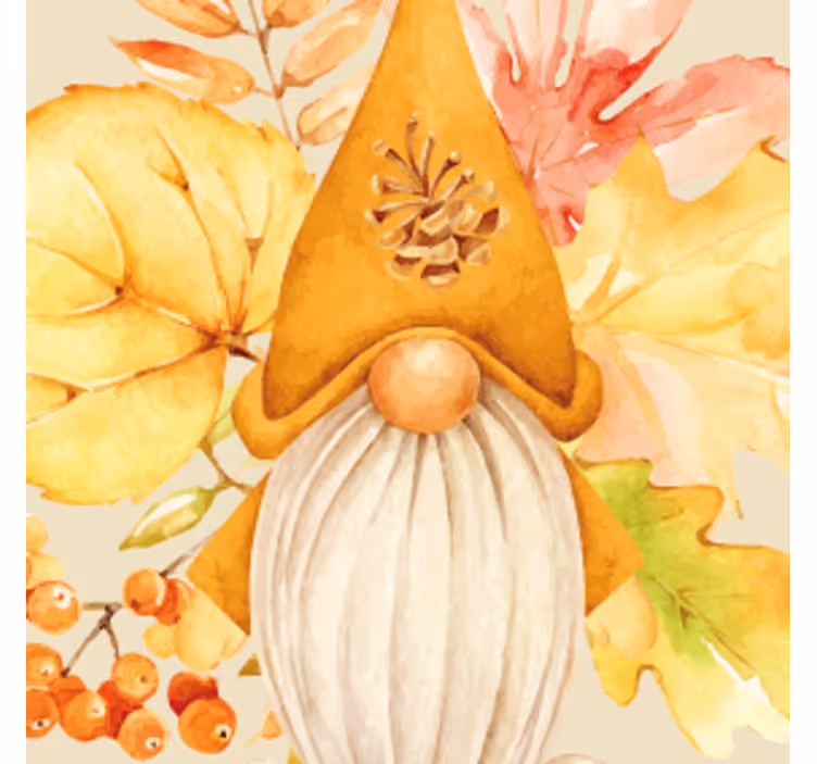 Sous verre halloween gnome d'automne - TenStickers