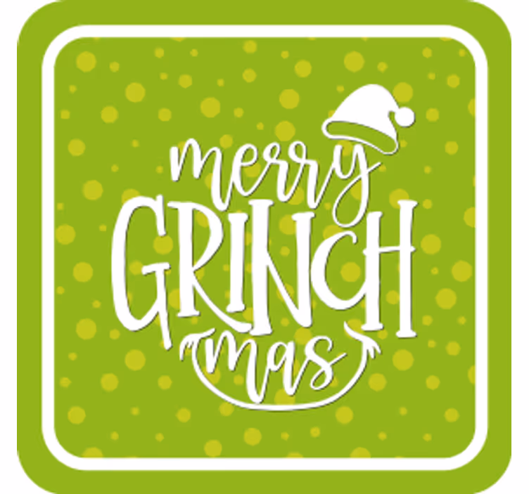 Sous verre noël joyeux grinchmas - TenStickers