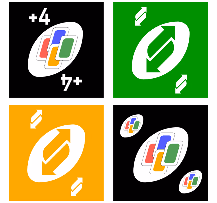 Sous verre bière motifs de cartes colorés - TenStickers