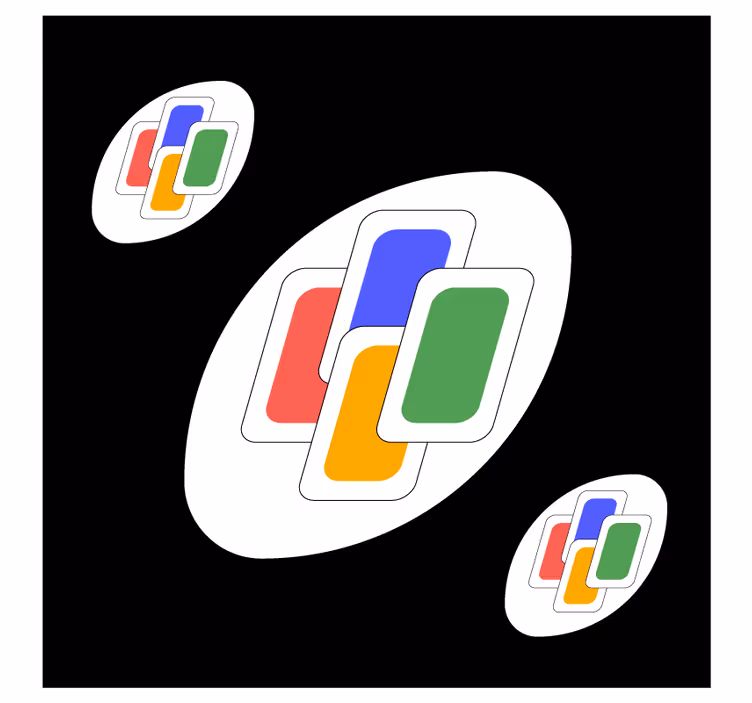 Sous verre bière formes colorées superposées - TenStickers