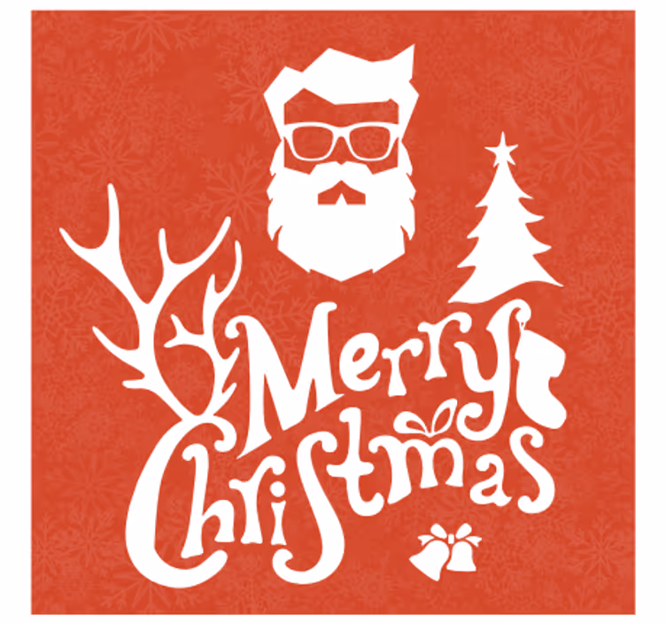 Sous verre noël silhouette de père noël - TenStickers