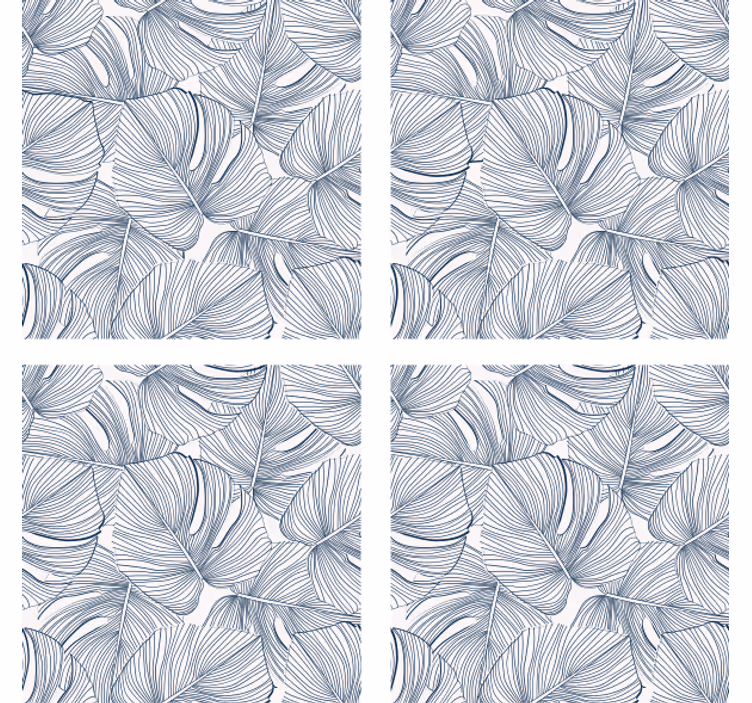 Sous verre motif de feuilles - TenStickers