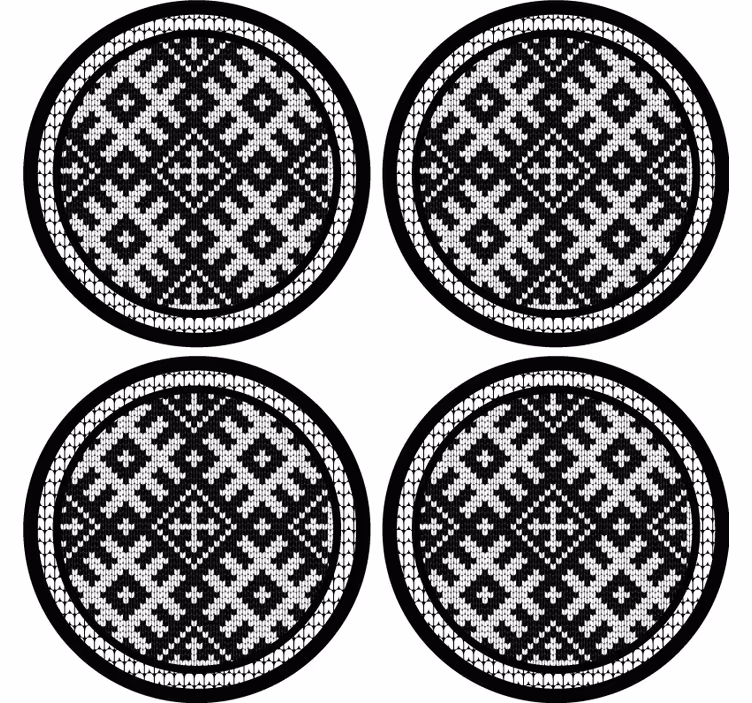 Sous verre motifs tricotés - TenStickers