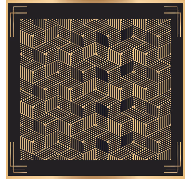 Sous verre motif de feuille géométrique - TenStickers