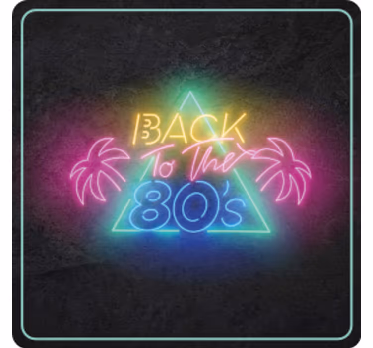 Sous verre vintage néon rétro des années 80 - TenStickers