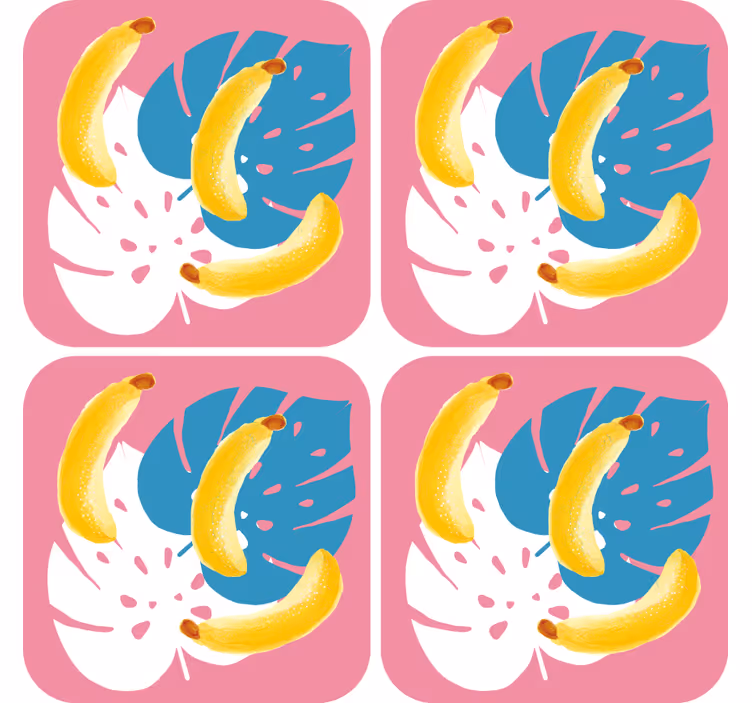 Sous verre bière arrangement de bananes vibrantes - TenStickers