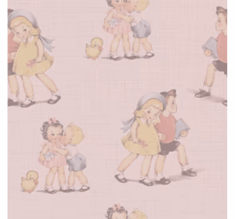 Sous verre vintage illustrations d'enfants ludiques - TenStickers