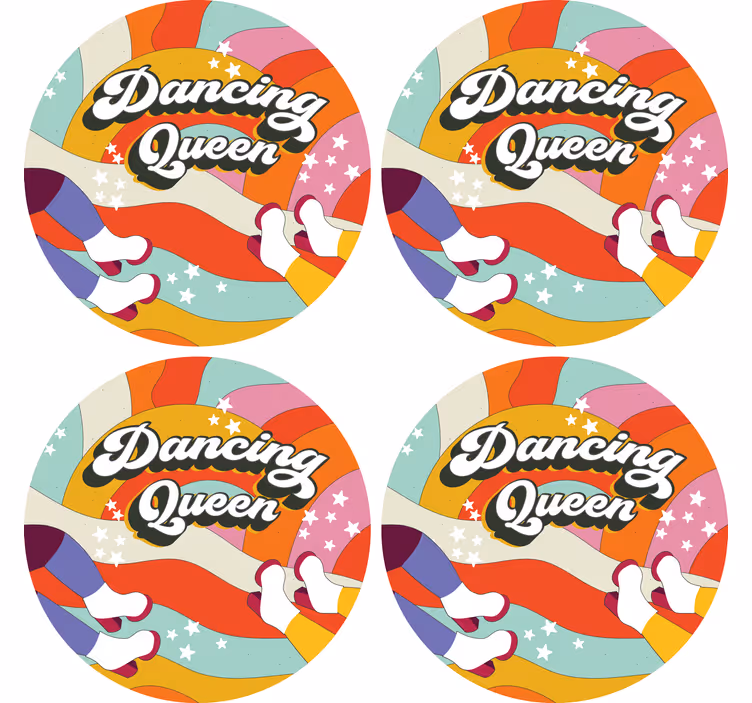 Sous verre personnalisable design de pieds dansants colorés - TenStickers