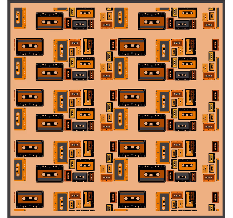Sous verre bière motifs cassette vintage - TenStickers