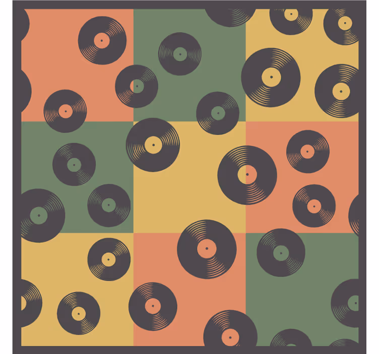 Sous verre bière motif disque vinyle - TenStickers