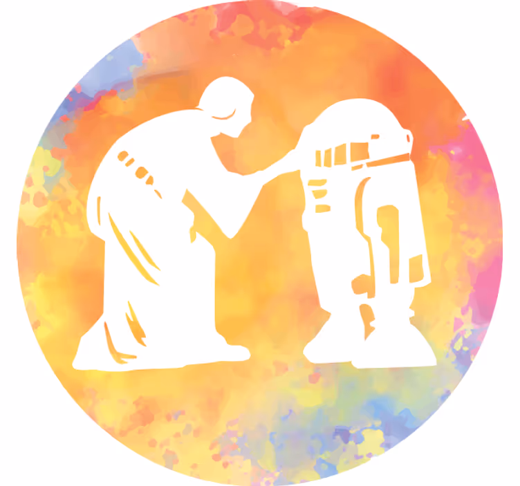 Sous verre bière silhouette d'interaction personnage - TenStickers