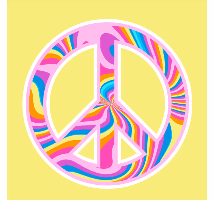 Sous verre bière Émblème de paix vibrant - TenStickers