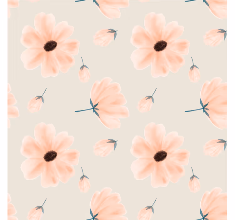 Sous verre motif floral avec pétales doux - TenStickers
