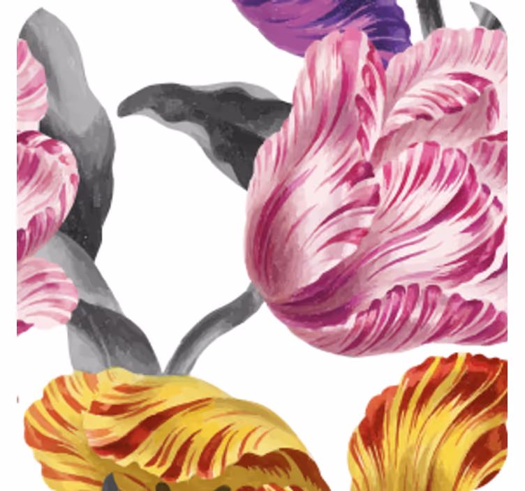 Sous verre moderne motifs botaniques vivants - TenStickers