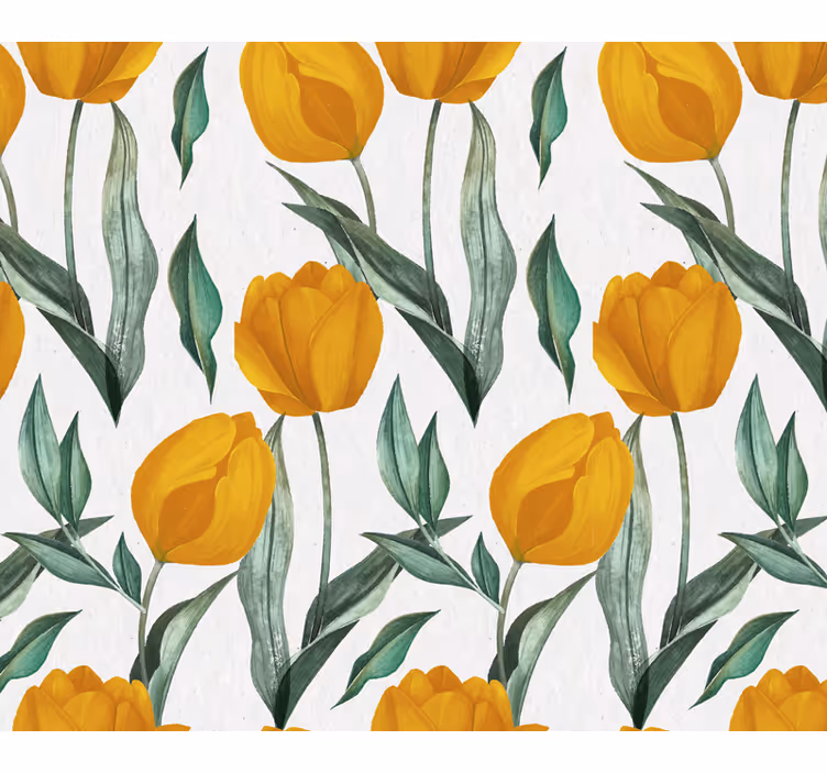 Sous verre motifs de tulipes jaunes - TenStickers