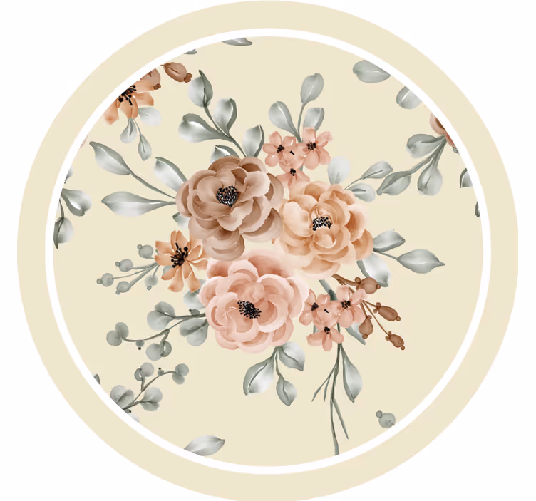 Sous verre vintage motif d'élégance florale - TenStickers