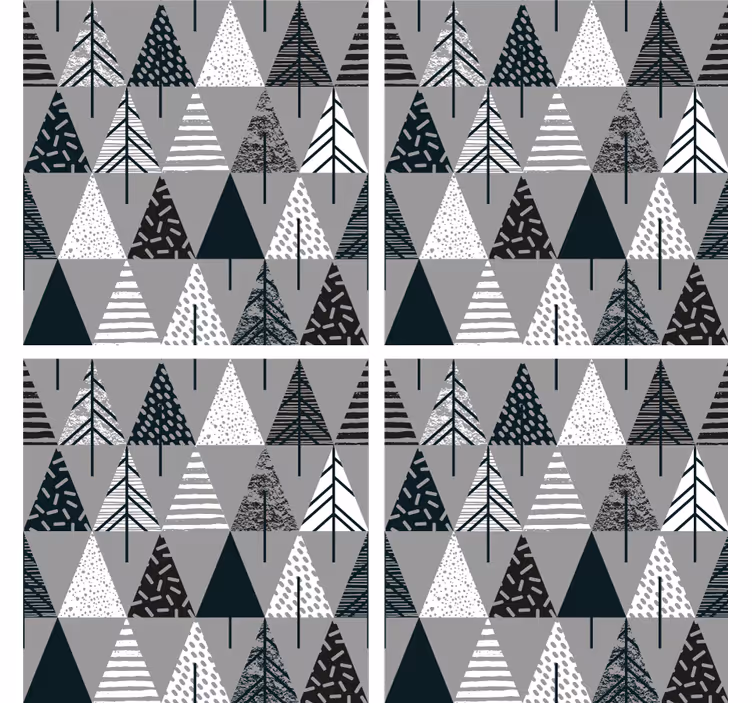 Sous verre motif arbre géométrique - TenStickers